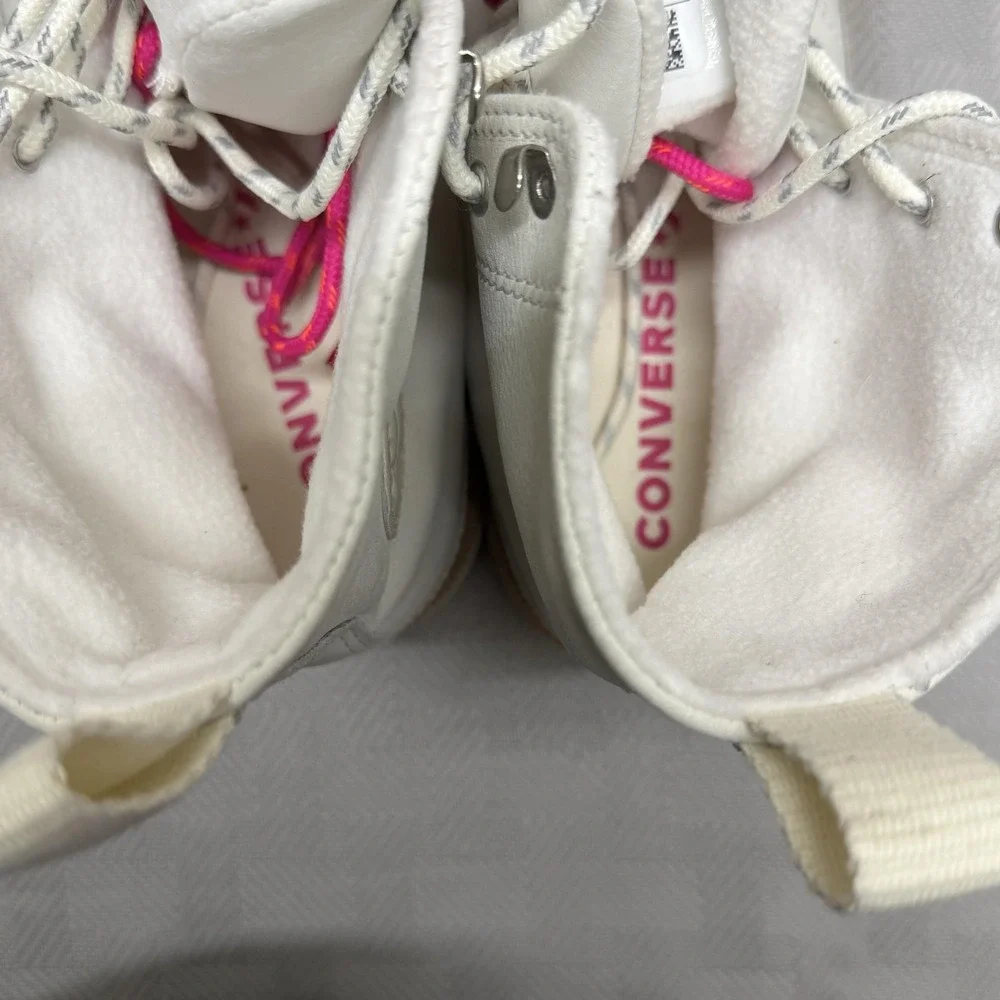 Converse Chuck Taylor All Star Boots‎ Womens Size 8.5 Leather Lugged Fleece - Picture 4 of 8